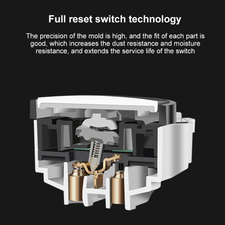 86mm Round LED Tempered Glass Switch Panel, Gold Round Glass, Style:Two Open Dual Control - Switch by PMC Jewellery | Online Shopping South Africa | PMC Jewellery | Buy Now Pay Later Mobicred