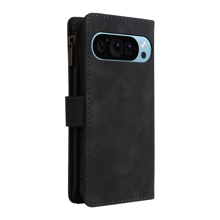 For Google Pixel 9 Multifunctional Multi-Card Wallet Phone Leather Case(Black) - Google Cases by PMC Jewellery | Online Shopping South Africa | PMC Jewellery | Buy Now Pay Later Mobicred