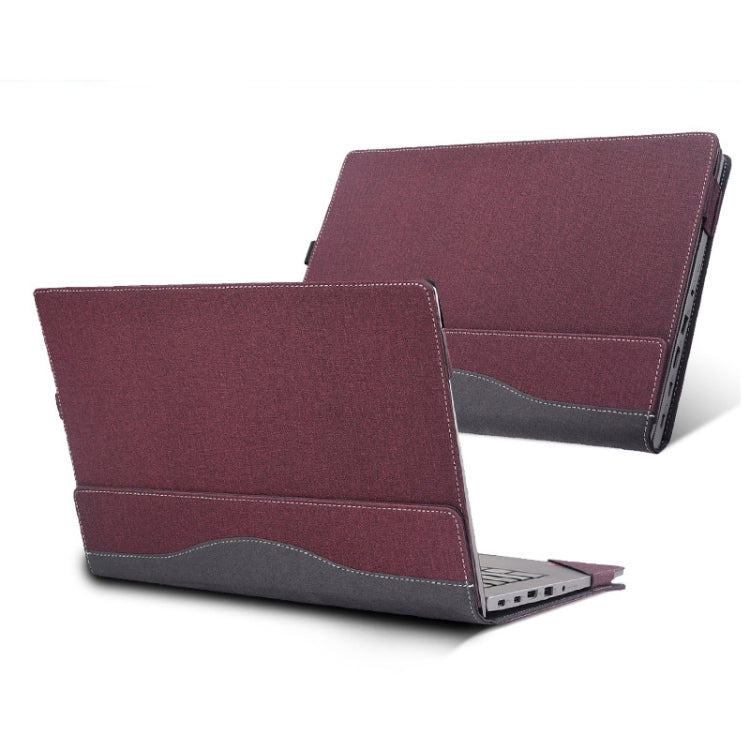 For Lenovo V15 Gen 4 Laptop Leather Anti-Fall Protective Case(Wine Red) - 15.6 - 17 inch by PMC Jewellery | Online Shopping South Africa | PMC Jewellery | Buy Now Pay Later Mobicred