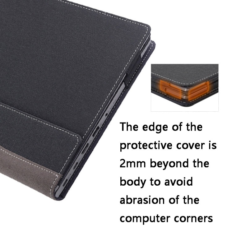 For Lenovo ThinkPad E15 Gen 4 Laptop Leather Anti-Fall Protective Case(Black) - 15.6 - 17 inch by PMC Jewellery | Online Shopping South Africa | PMC Jewellery | Buy Now Pay Later Mobicred