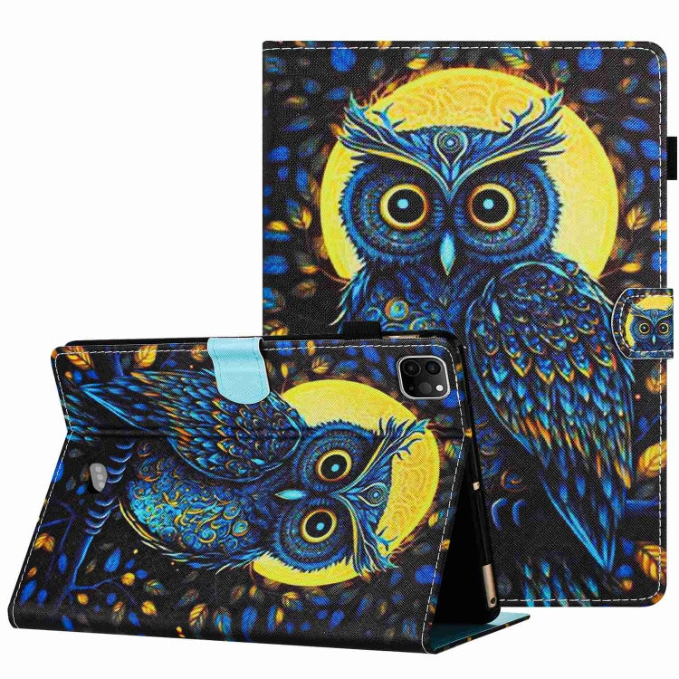 For iPad 11 Pro 2024 / 2020 / Air 4 10.9 Painted Pattern Stitching Smart Leather Tablet Case(Moonlight Eagle) - iPad Air (2022) / (2020) 10.9 Cases by PMC Jewellery | Online Shopping South Africa | PMC Jewellery | Buy Now Pay Later Mobicred