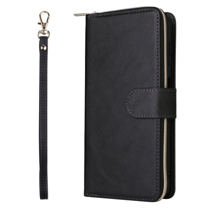 For Samsung Galaxy S24+ 5G 9-Card Slots Zipper Wallet Bag Leather Phone Case(Black) - Galaxy S24+ 5G Cases by PMC Jewellery | Online Shopping South Africa | PMC Jewellery | Buy Now Pay Later Mobicred