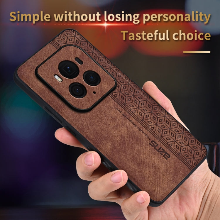 For Honor Magic6 Ultimate AZNS 3D Embossed Skin Feel Phone Case(Brown) - Honor Cases by AZNS | Online Shopping South Africa | PMC Jewellery | Buy Now Pay Later Mobicred