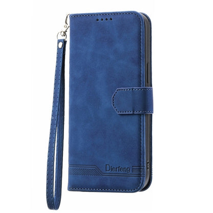 For Google Pixel 9 Dierfeng Dream Line TPU + PU Leather Phone Case(Blue) - Google Cases by PMC Jewellery | Online Shopping South Africa | PMC Jewellery | Buy Now Pay Later Mobicred