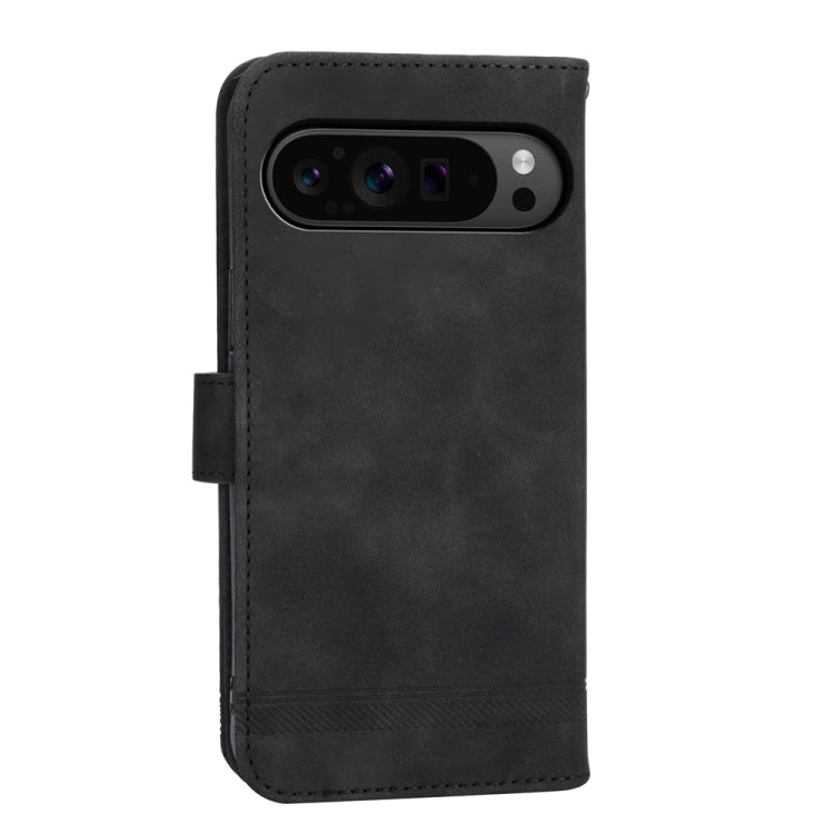 For Google Pixel 9 Pro Dierfeng Dream Line TPU + PU Leather Phone Case(Black) - Google Cases by PMC Jewellery | Online Shopping South Africa | PMC Jewellery | Buy Now Pay Later Mobicred