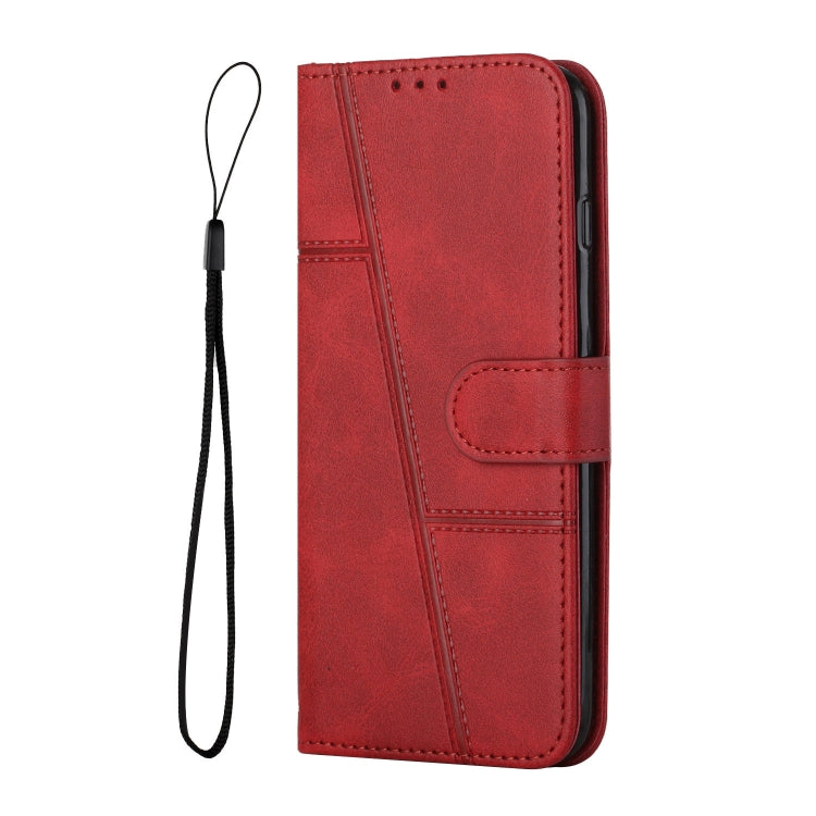 For Tecno Spark Go 2024 / POP 8 Stitching Calf Texture Buckle Leather Phone Case(Red) - Tecno Cases by PMC Jewellery | Online Shopping South Africa | PMC Jewellery | Buy Now Pay Later Mobicred