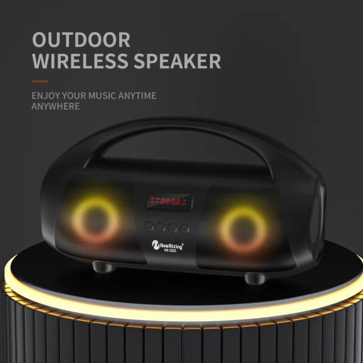 NewRixing NR2055 Wireless Portable TWS Bluetooth Speaker with Microphone(Black) - Desktop Speaker by NewRixing | Online Shopping South Africa | PMC Jewellery | Buy Now Pay Later Mobicred