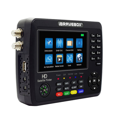 iBRAVEBOX V10 Finder Pro+ 4.3 inch Display Digital Satellite Meter Signal Finder, Support DVB-S/S2/S2X/T/T2/C AHD, Plug Type:UK Plug(Black) - Satellite Finder by PMC Jewellery | Online Shopping South Africa | PMC Jewellery | Buy Now Pay Later Mobicred