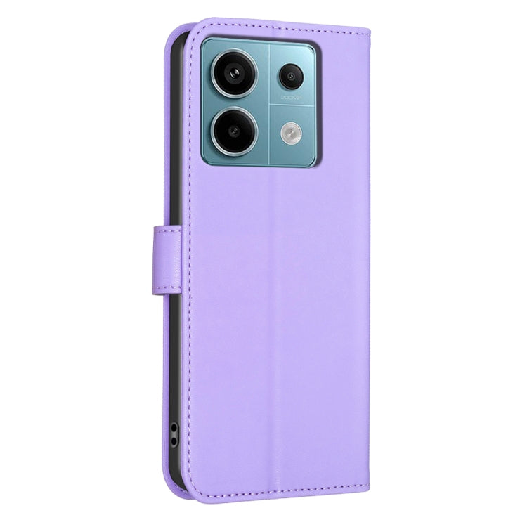 For Xiaomi Redmi Note 13 Pro 4G Global Four-leaf Embossed Leather Phone Case(Purple) - Note 13 Pro Cases by PMC Jewellery | Online Shopping South Africa | PMC Jewellery | Buy Now Pay Later Mobicred