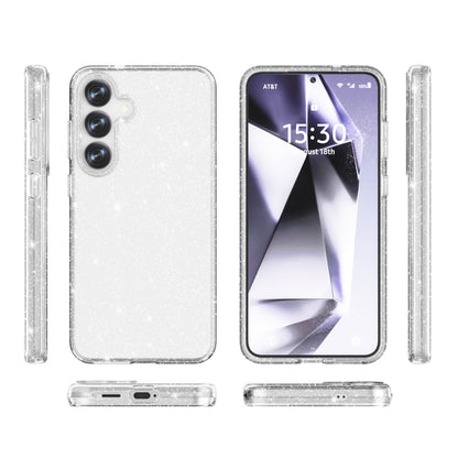 For Samsung Galaxy S25+ 5G Shockproof Terminator Glitter Powder Phone Case(White) - Galaxy S25+ 5G Cases by PMC Jewellery | Online Shopping South Africa | PMC Jewellery | Buy Now Pay Later Mobicred