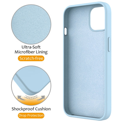 For iPhone 15 Plus MagSafe Magnetic Liquid Silicone Phone Case with Ring Holder(Sky Blue) - iPhone 15 Plus Cases by PMC Jewellery | Online Shopping South Africa | PMC Jewellery