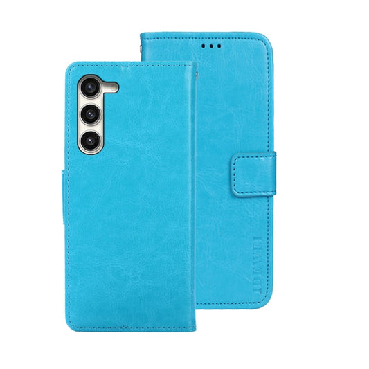 For Samsung Galaxy S24+ 5G idewei Crazy Horse Texture Leather Phone Case(Sky Blue) - Galaxy S24+ 5G Cases by idewei | Online Shopping South Africa | PMC Jewellery | Buy Now Pay Later Mobicred