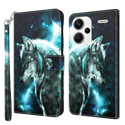 For Xiaomi Redmi Note 13 Pro+ 3D Painting Pattern Flip Leather Phone Case(Wolf) - Note 13 Pro+ Cases by PMC Jewellery | Online Shopping South Africa | PMC Jewellery | Buy Now Pay Later Mobicred