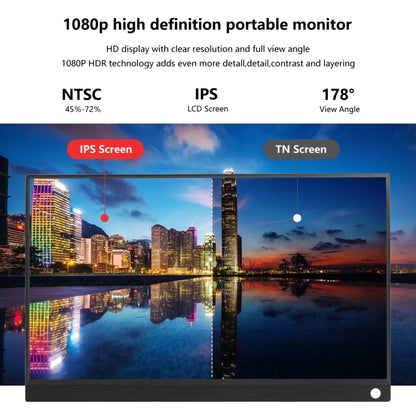 15.6 inch HDR 1080P IPS Screen Portable Monitor(No Charger) - LCD Monitors by PMC Jewellery | Online Shopping South Africa | PMC Jewellery | Buy Now Pay Later Mobicred