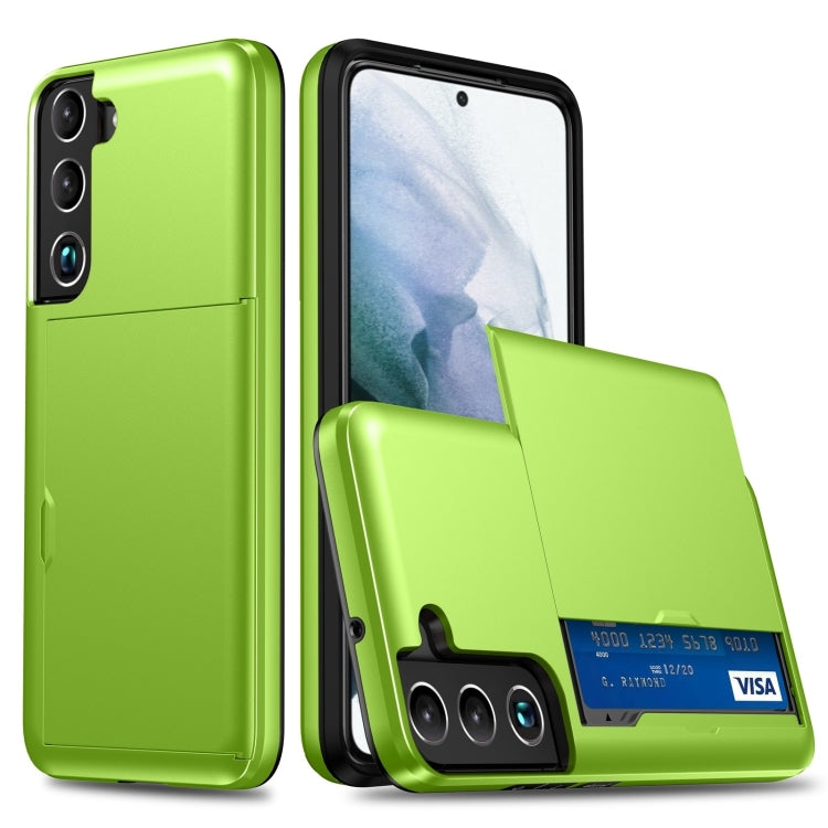 For Samsung Galaxy S24 5G Shockproof Armor Phone Case with Card Slot(Green) - Galaxy S24 5G Cases by PMC Jewellery | Online Shopping South Africa | PMC Jewellery