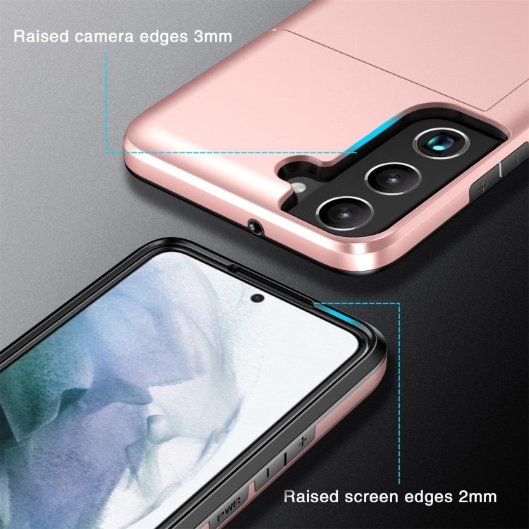 For Samsung Galaxy S25 Ultra 5G Shockproof Armor Phone Case with Card Slot(Rose Gold) - Galaxy S25 Ultra 5G Cases by PMC Jewellery | Online Shopping South Africa | PMC Jewellery | Buy Now Pay Later Mobicred