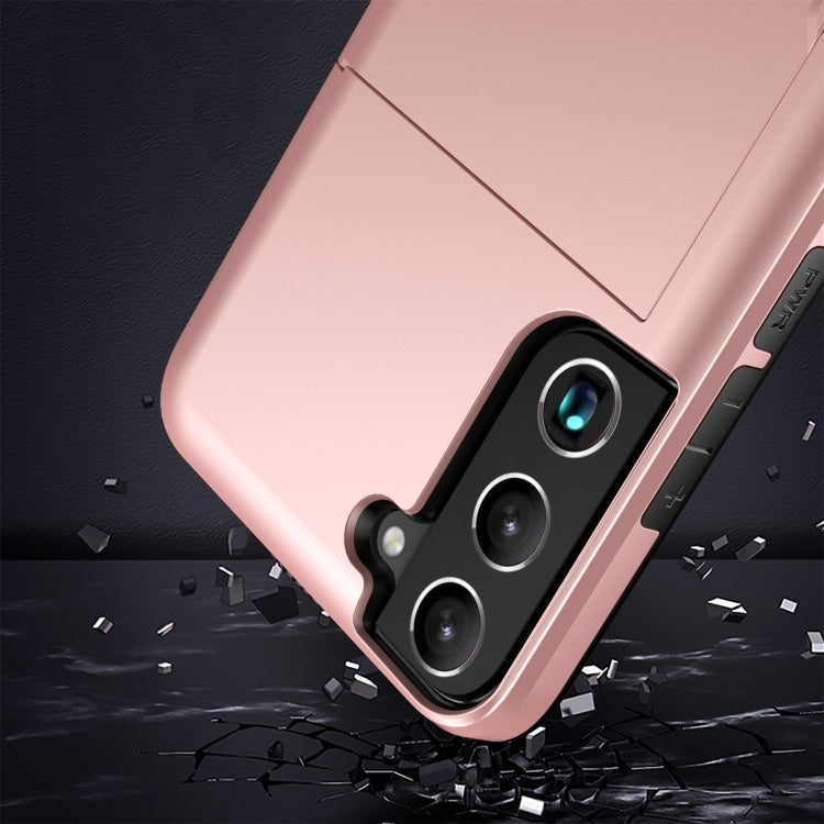 For Samsung Galaxy S25 5G Shockproof Armor Phone Case with Card Slot(Rose Gold) - Galaxy S25 5G Cases by PMC Jewellery | Online Shopping South Africa | PMC Jewellery | Buy Now Pay Later Mobicred