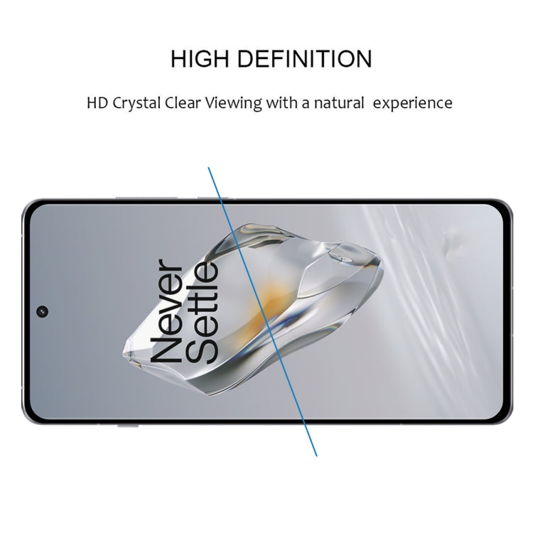 For OnePlus 12 9H HD 3D Curved Edge Tempered Glass Film(Black) - OnePlus Tempered Glass by PMC Jewellery | Online Shopping South Africa | PMC Jewellery