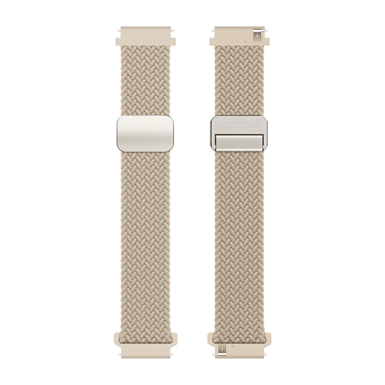 DUX DUCIS Mixture Pro Series Magnetic Buckle Nylon Braid Watch Band, Size:20mm(Beige) - 20mm Bands by DUX DUCIS | Online Shopping South Africa | PMC Jewellery | Buy Now Pay Later Mobicred