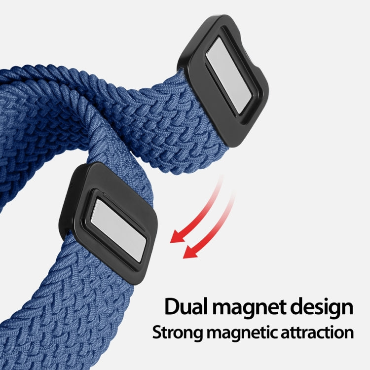 For Apple Watch SE 2023 44mm DUX DUCIS Mixture Pro Series Magnetic Buckle Nylon Braid Watch Band(Storm Blue) - Watch Bands by DUX DUCIS | Online Shopping South Africa | PMC Jewellery | Buy Now Pay Later Mobicred