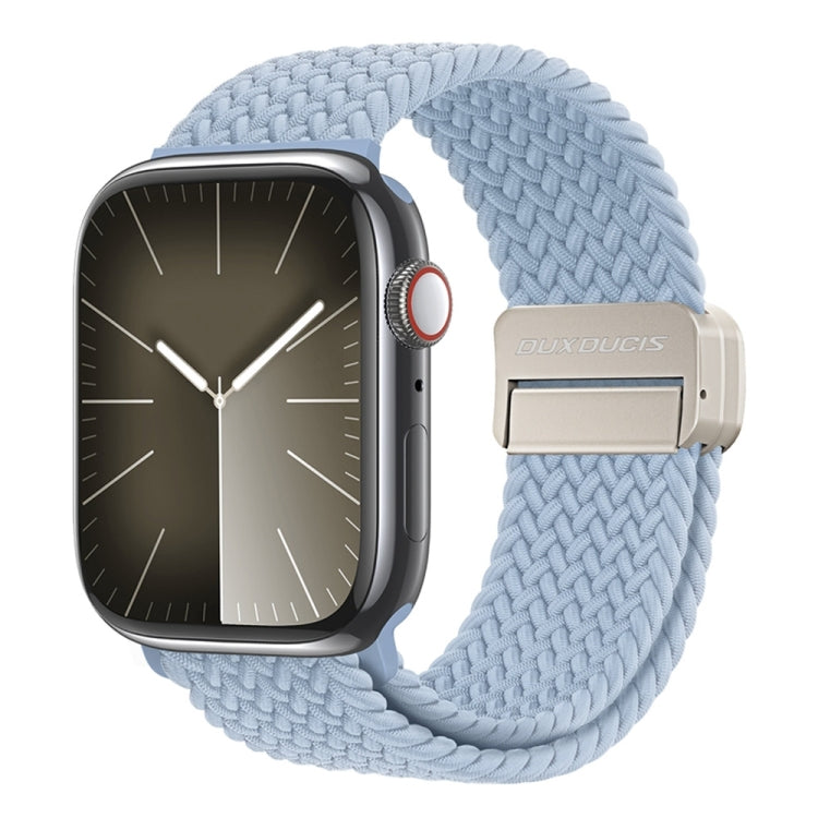 For Apple Watch SE 2023 44mm DUX DUCIS Mixture Pro Series Magnetic Buckle Nylon Braid Watch Band(Light Blue) - Watch Bands by DUX DUCIS | Online Shopping South Africa | PMC Jewellery | Buy Now Pay Later Mobicred