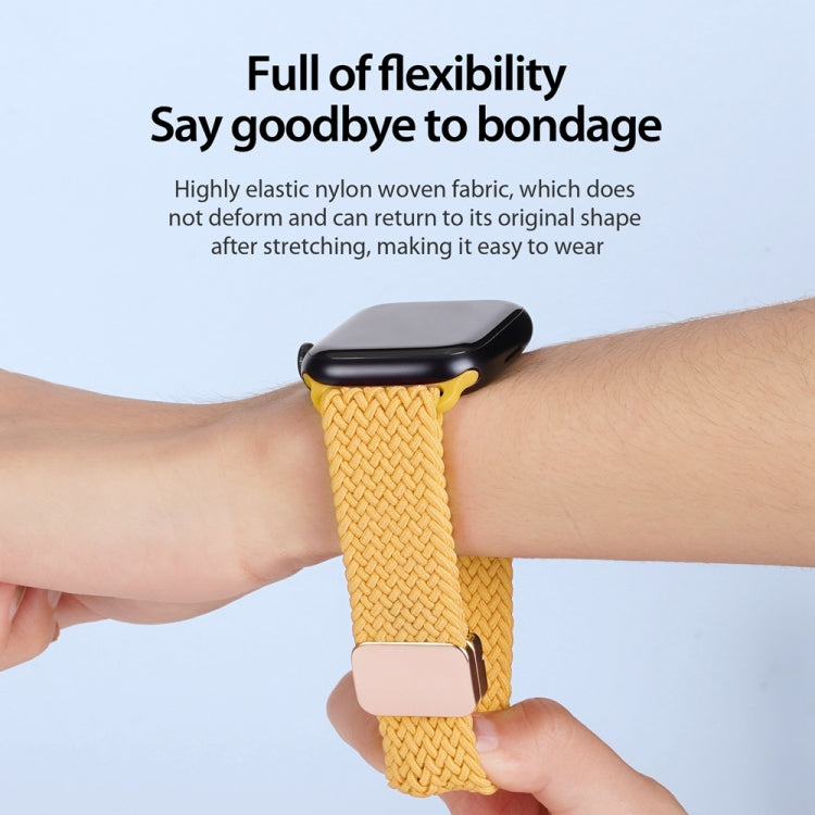 For Apple Watch SE 2023 44mm DUX DUCIS Mixture Pro Series Magnetic Buckle Nylon Braid Watch Band(Sunny Color) - Watch Bands by DUX DUCIS | Online Shopping South Africa | PMC Jewellery | Buy Now Pay Later Mobicred