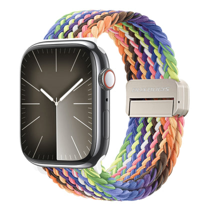 For Apple Watch SE 2023 44mm DUX DUCIS Mixture Pro Series Magnetic Buckle Nylon Braid Watch Band(New Rainbow) - Watch Bands by DUX DUCIS | Online Shopping South Africa | PMC Jewellery | Buy Now Pay Later Mobicred