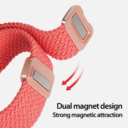 For Apple Watch SE 2023 40mm DUX DUCIS Mixture Pro Series Magnetic Buckle Nylon Braid Watch Band(Guava) - Watch Bands by DUX DUCIS | Online Shopping South Africa | PMC Jewellery | Buy Now Pay Later Mobicred