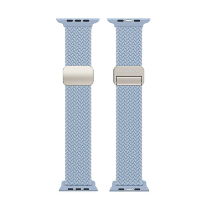 For Apple Watch Series 9 41mm DUX DUCIS Mixture Pro Series Magnetic Buckle Nylon Braid Watch Band(Light Blue) - Watch Bands by DUX DUCIS | Online Shopping South Africa | PMC Jewellery | Buy Now Pay Later Mobicred