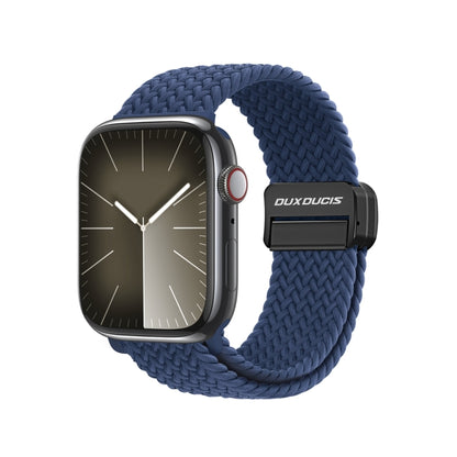 For Apple Watch Series 8 45mm DUX DUCIS Mixture Pro Series Magnetic Buckle Nylon Braid Watch Band(Storm Blue) - Watch Bands by DUX DUCIS | Online Shopping South Africa | PMC Jewellery | Buy Now Pay Later Mobicred