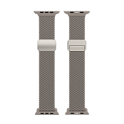 For Apple Watch SE 2022 40mm DUX DUCIS Mixture Pro Series Magnetic Buckle Nylon Braid Watch Band(Clay) - Watch Bands by DUX DUCIS | Online Shopping South Africa | PMC Jewellery | Buy Now Pay Later Mobicred