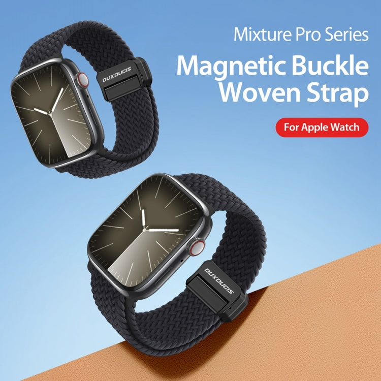 For Apple Watch SE 2022 44mm DUX DUCIS Mixture Pro Series Magnetic Buckle Nylon Braid Watch Band(Midnight) - Watch Bands by DUX DUCIS | Online Shopping South Africa | PMC Jewellery | Buy Now Pay Later Mobicred