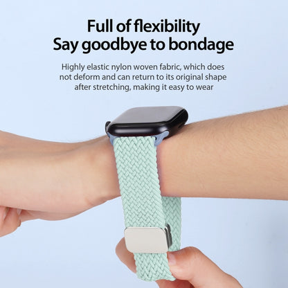 For Apple Watch SE 2022 44mm DUX DUCIS Mixture Pro Series Magnetic Buckle Nylon Braid Watch Band(Light Mint) - Watch Bands by DUX DUCIS | Online Shopping South Africa | PMC Jewellery | Buy Now Pay Later Mobicred