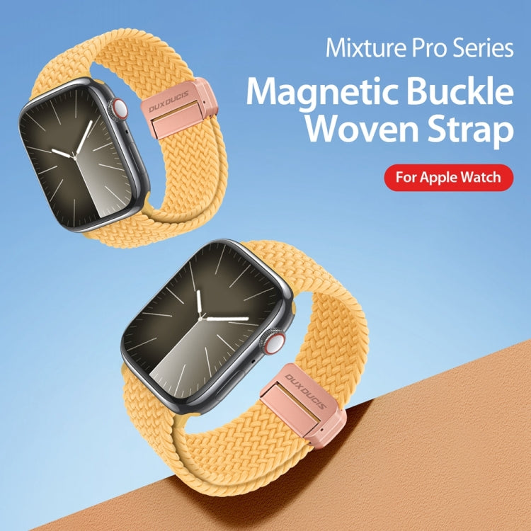 For Apple Watch Series 7 41mm DUX DUCIS Mixture Pro Series Magnetic Buckle Nylon Braid Watch Band(Sunny Color) - Watch Bands by DUX DUCIS | Online Shopping South Africa | PMC Jewellery | Buy Now Pay Later Mobicred