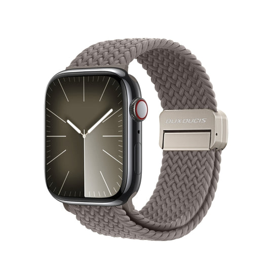 For Apple Watch Series 7 45mm DUX DUCIS Mixture Pro Series Magnetic Buckle Nylon Braid Watch Band(Clay) - Watch Bands by DUX DUCIS | Online Shopping South Africa | PMC Jewellery | Buy Now Pay Later Mobicred