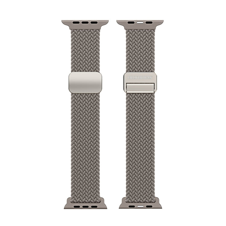 For Apple Watch Series 7 45mm DUX DUCIS Mixture Pro Series Magnetic Buckle Nylon Braid Watch Band(Clay) - Watch Bands by DUX DUCIS | Online Shopping South Africa | PMC Jewellery | Buy Now Pay Later Mobicred