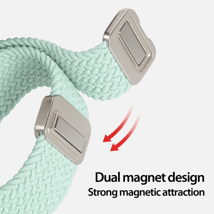 For Apple Watch Series 6 40mm DUX DUCIS Mixture Pro Series Magnetic Buckle Nylon Braid Watch Band(Light Mint) - Watch Bands by DUX DUCIS | Online Shopping South Africa | PMC Jewellery | Buy Now Pay Later Mobicred