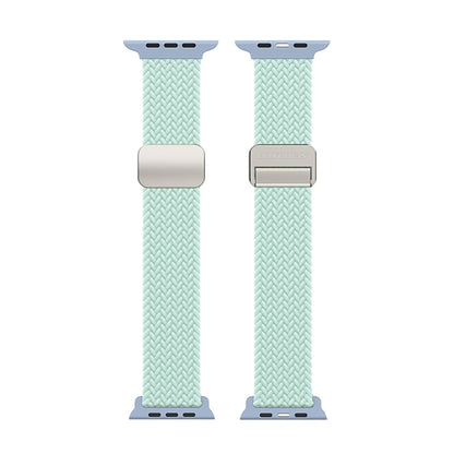 For Apple Watch Series 5 44mm DUX DUCIS Mixture Pro Series Magnetic Buckle Nylon Braid Watch Band(Light Mint) - Watch Bands by DUX DUCIS | Online Shopping South Africa | PMC Jewellery | Buy Now Pay Later Mobicred