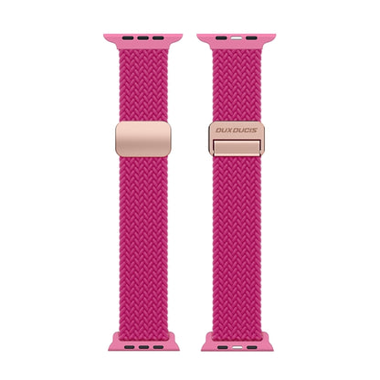 For Apple Watch Series 4 40mm DUX DUCIS Mixture Pro Series Magnetic Buckle Nylon Braid Watch Band(Raspberry Color) - Watch Bands by DUX DUCIS | Online Shopping South Africa | PMC Jewellery | Buy Now Pay Later Mobicred