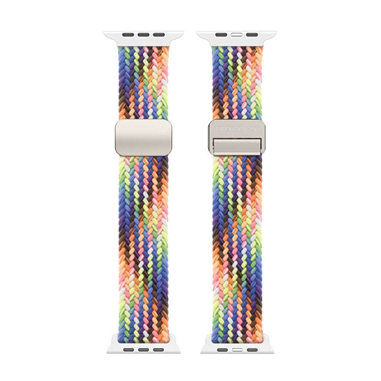 For Apple Watch Series 4 40mm DUX DUCIS Mixture Pro Series Magnetic Buckle Nylon Braid Watch Band(New Rainbow) - Watch Bands by DUX DUCIS | Online Shopping South Africa | PMC Jewellery | Buy Now Pay Later Mobicred