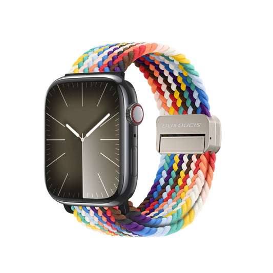 For Apple Watch Series 2 38mm DUX DUCIS Mixture Pro Series Magnetic Buckle Nylon Braid Watch Band(Rainbow) - Watch Bands by DUX DUCIS | Online Shopping South Africa | PMC Jewellery | Buy Now Pay Later Mobicred