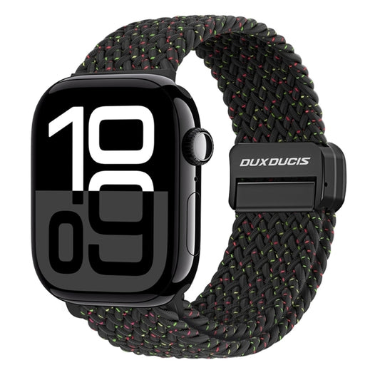 For Apple Watch Series 10 46mm DUX DUCIS Mixture Pro Series Magnetic Buckle Nylon Braid Watch Band(Black Unity) - Watch Bands by DUX DUCIS | Online Shopping South Africa | PMC Jewellery | Buy Now Pay Later Mobicred