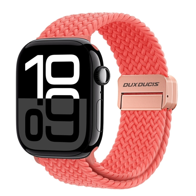 For Apple Watch Series 10 46mm DUX DUCIS Mixture Pro Series Magnetic Buckle Nylon Braid Watch Band(Guava) - Watch Bands by DUX DUCIS | Online Shopping South Africa | PMC Jewellery | Buy Now Pay Later Mobicred