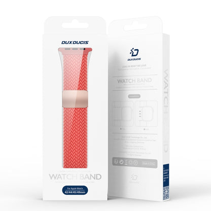 For Apple Watch Series 10 46mm DUX DUCIS Mixture Pro Series Magnetic Buckle Nylon Braid Watch Band(Guava) - Watch Bands by DUX DUCIS | Online Shopping South Africa | PMC Jewellery | Buy Now Pay Later Mobicred