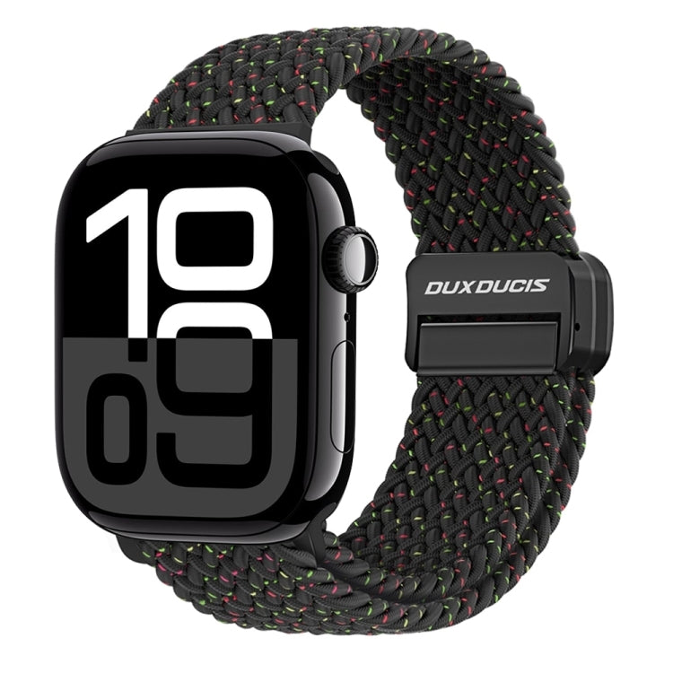 For Apple Watch Series 10 42mm DUX DUCIS Mixture Pro Series Magnetic Buckle Nylon Braid Watch Band(Black Unity) - Watch Bands by DUX DUCIS | Online Shopping South Africa | PMC Jewellery | Buy Now Pay Later Mobicred