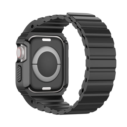 For Apple Watch Series 6 44mm DUX DUCIS OA Series Integrated Magnetic Watch Band(Black) - Watch Bands by DUX DUCIS | Online Shopping South Africa | PMC Jewellery | Buy Now Pay Later Mobicred