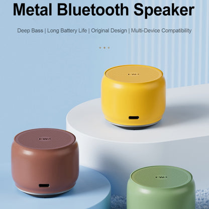 EWA A126 Mini Bluetooth 5.0 Bass Radiator Metal Speaker(Yellow) - Mini Speaker by EWA | Online Shopping South Africa | PMC Jewellery | Buy Now Pay Later Mobicred