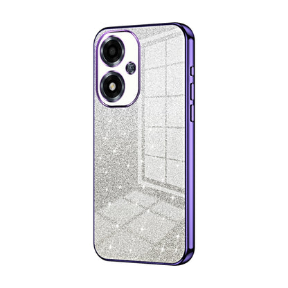For OPPO A2m Gradient Glitter Powder Electroplated Phone Case(Purple) - OPPO Cases by PMC Jewellery | Online Shopping South Africa | PMC Jewellery | Buy Now Pay Later Mobicred