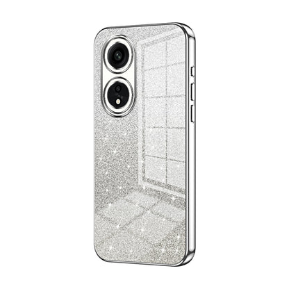 For OPPO A1 Pro Gradient Glitter Powder Electroplated Phone Case(Silver) - OPPO Cases by PMC Jewellery | Online Shopping South Africa | PMC Jewellery | Buy Now Pay Later Mobicred
