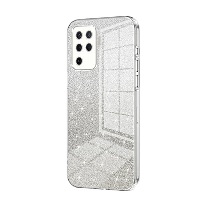 For OPPO A94 4G Gradient Glitter Powder Electroplated Phone Case(Transparent) - OPPO Cases by PMC Jewellery | Online Shopping South Africa | PMC Jewellery | Buy Now Pay Later Mobicred